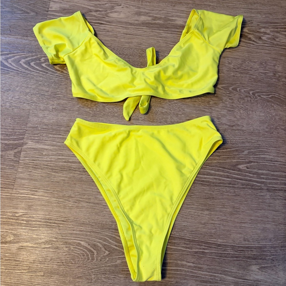 PrettyLittleThing Yellow Bikini Set
